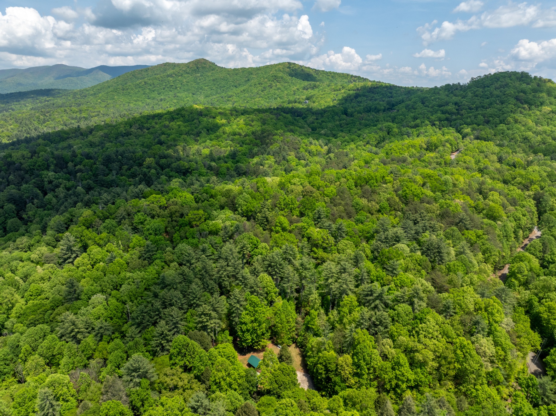 Blue Ridge mountain panorama surrounding the property